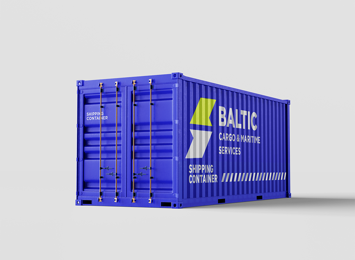 A cargo with baltic logo imprinted on it